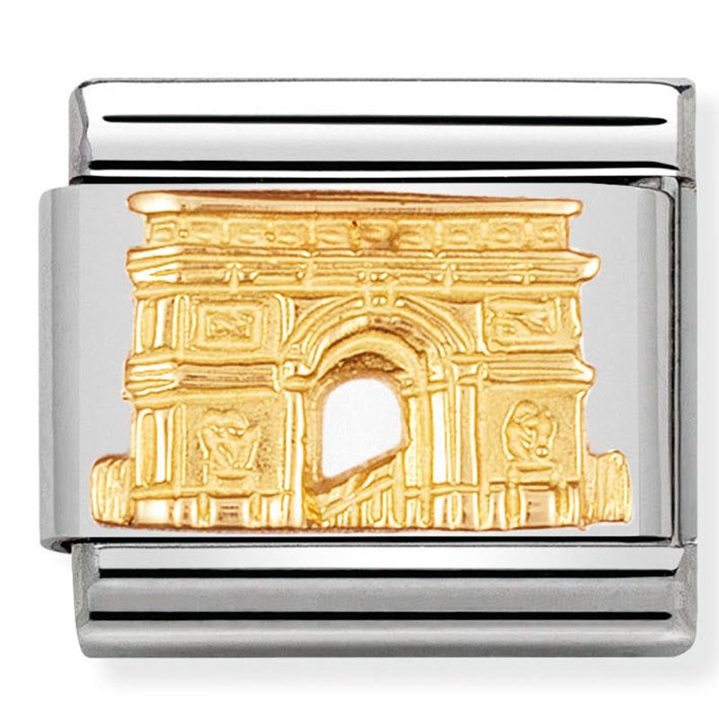 Nomination France Paris Arc De Triomphe Gold Charm 