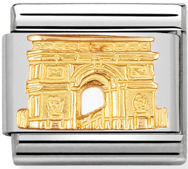 Nomination France Paris Arc De Triomphe Gold Charm 