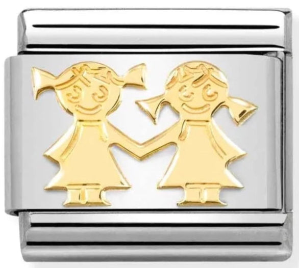 Family - Sisters Gold Charm