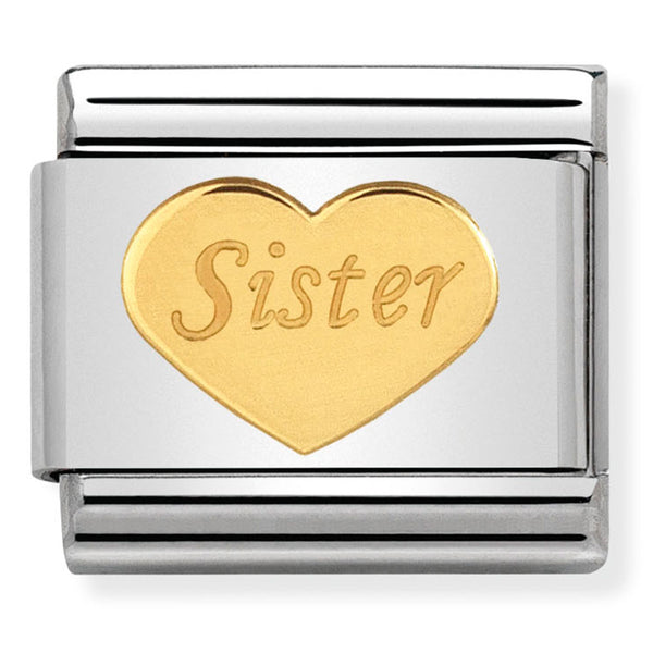 Nomination Sister Heart Gold Charm 