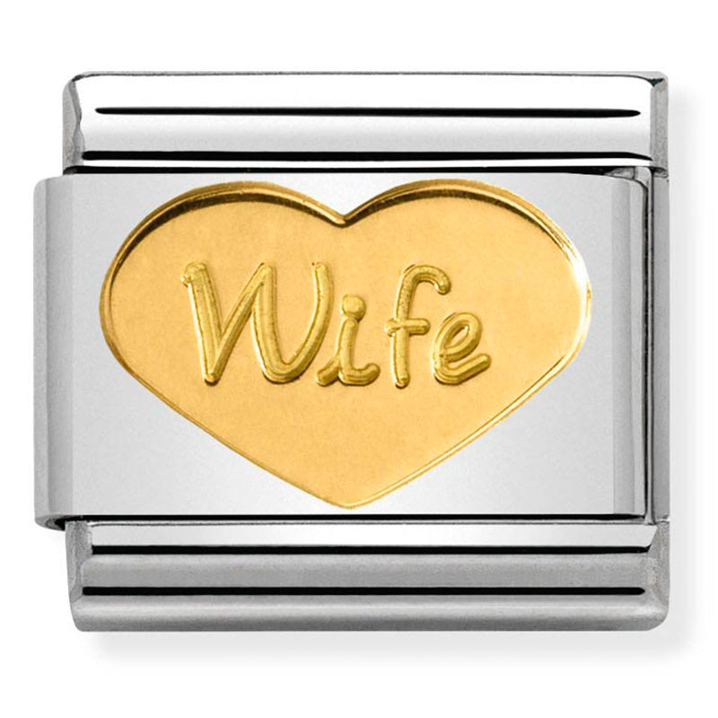 Wife Gold Heart Charm