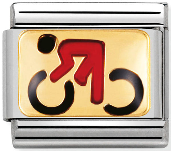 Nomination Cycling Gold Enamel Charm