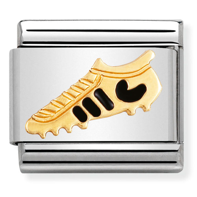 Nomination Black Football Boot Enamel Charm  