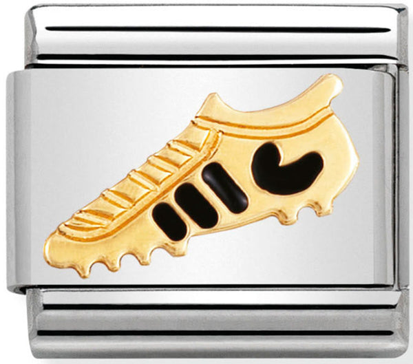 Nomination Black Football Boot Enamel Charm  