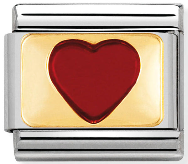 Nomination Red Heart Gold Charm 