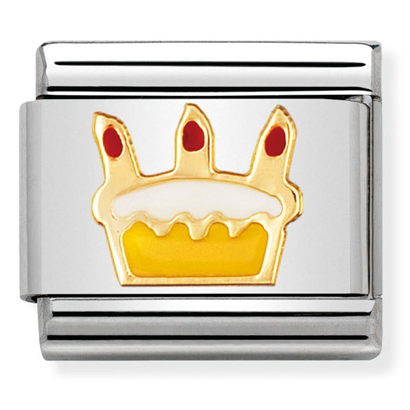 Nomination Birthday Cake Gold Charm 