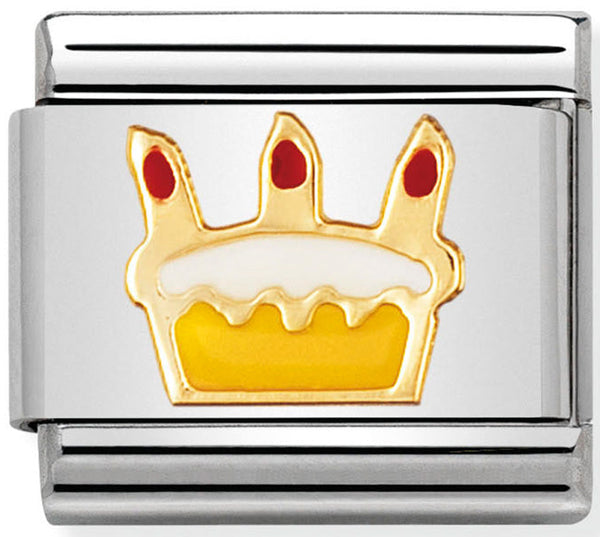 Nomination Birthday Cake Gold Charm 