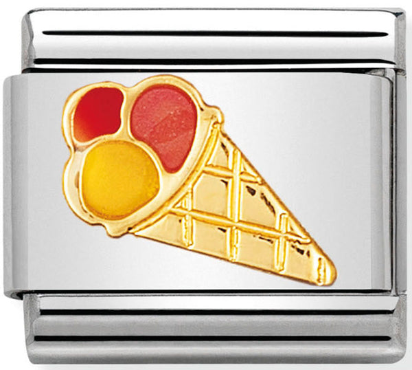 Nomination Ice Cream Enamel Gold Charm 