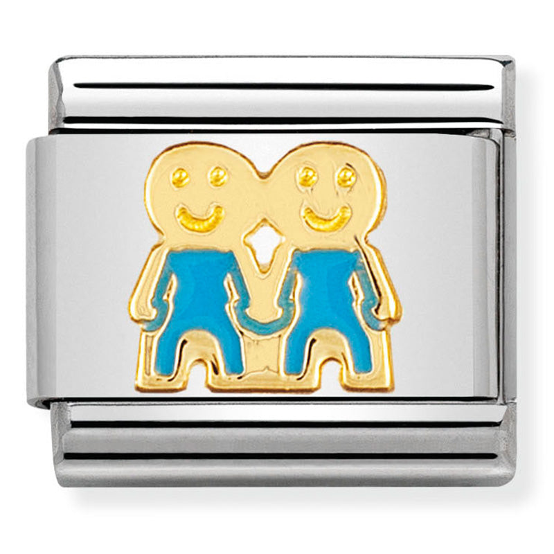 Nomination 030209/47 Brothers Gold Charm