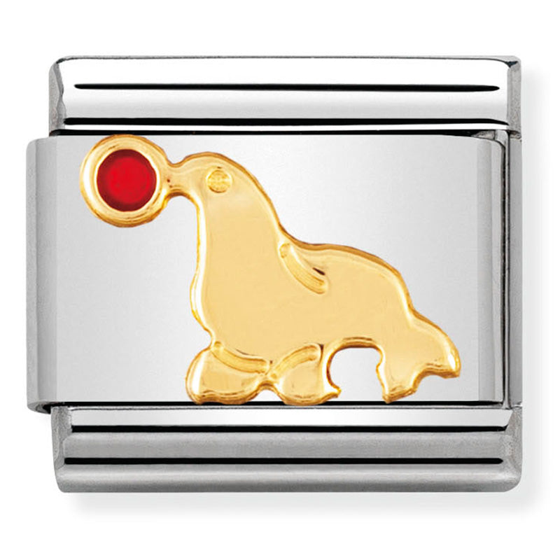 Nomination Seal Enamel Gold Charm 