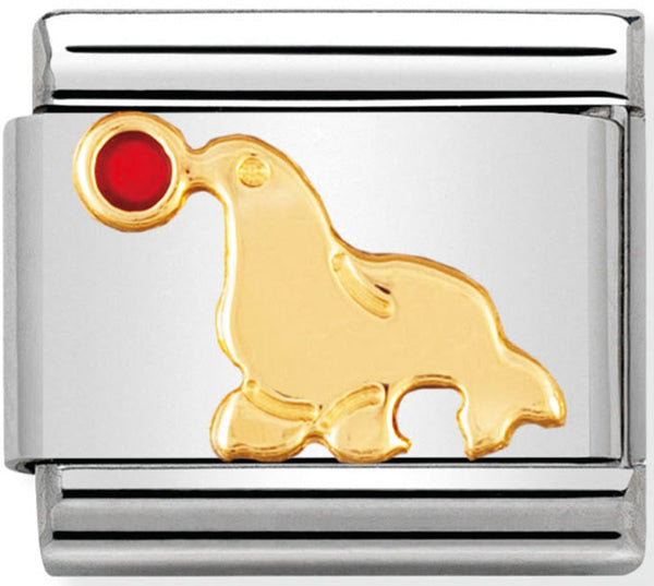 Nomination Seal Enamel Gold Charm 