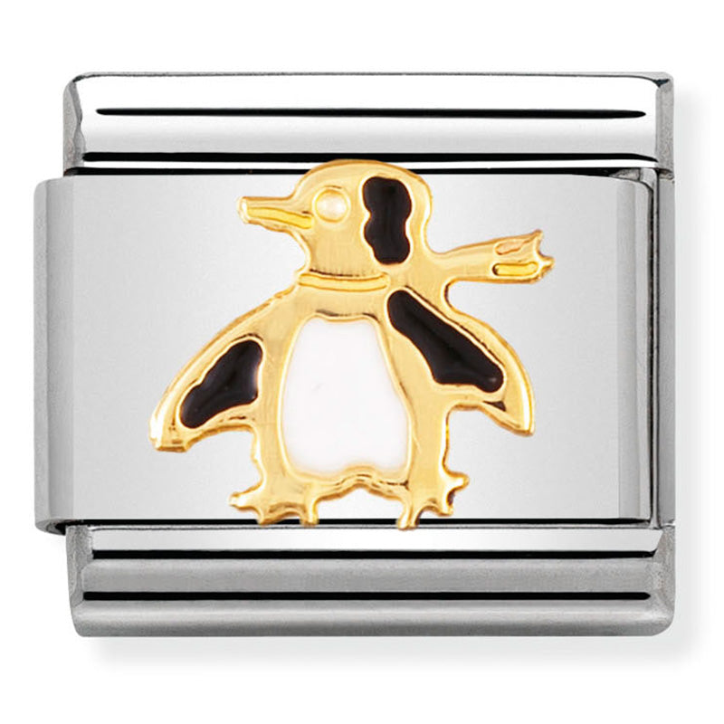 Penguin Enamel Gold Charm