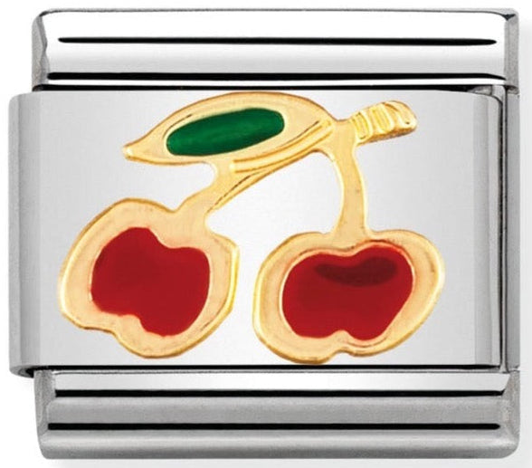 Fruits - Cherries Gold Charm