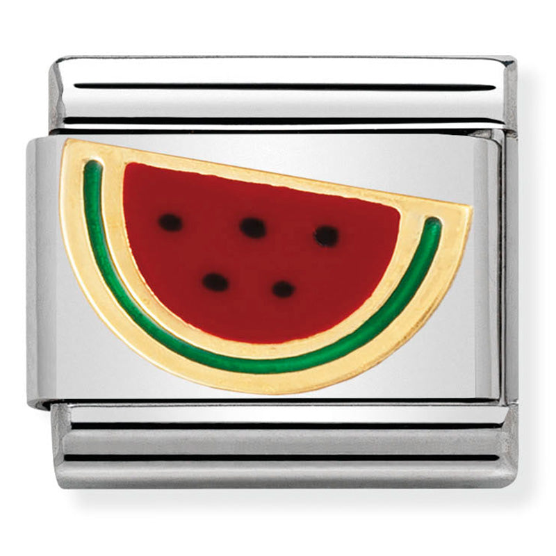 Nomination Watermelon Enamel Gold Charm 