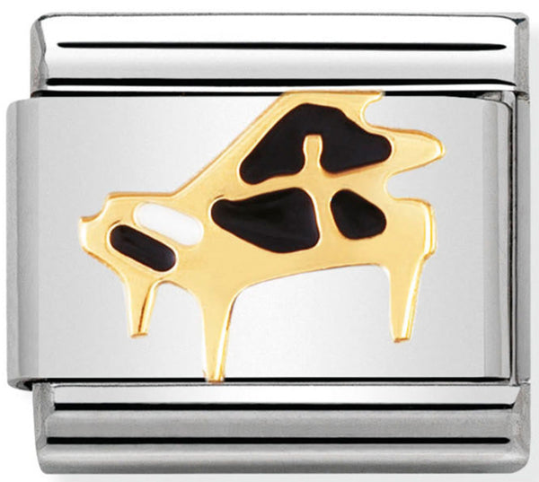 Nomination Piano Enamel Gold Charm 
