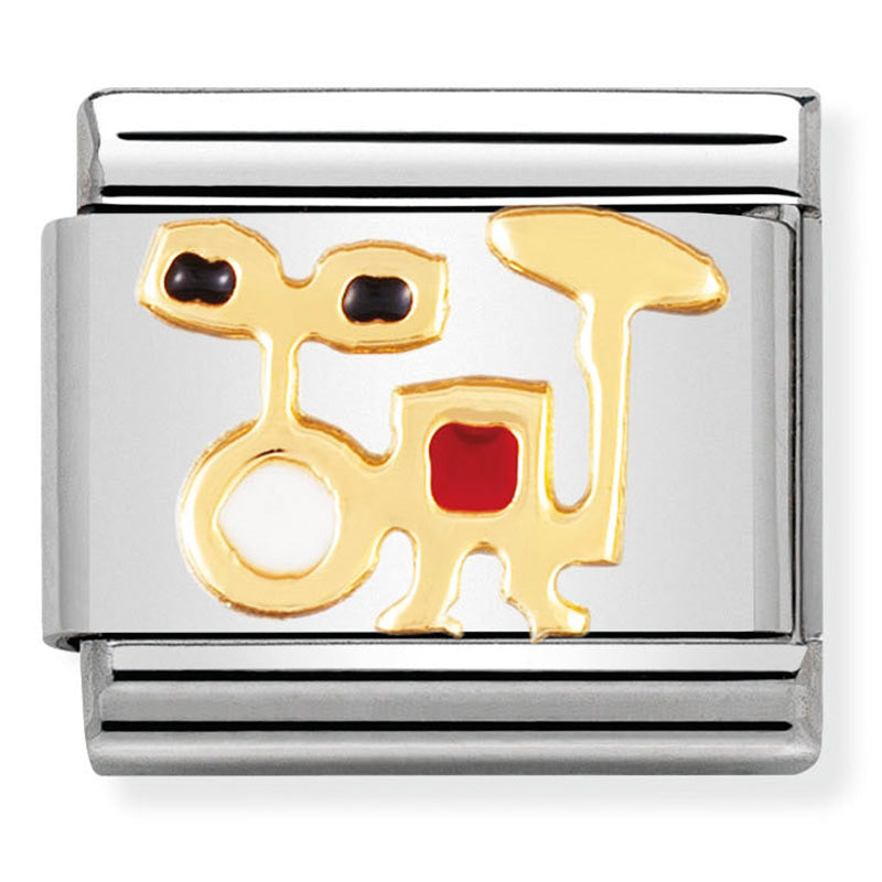 Nomination Drums Enamel Gold Charm 