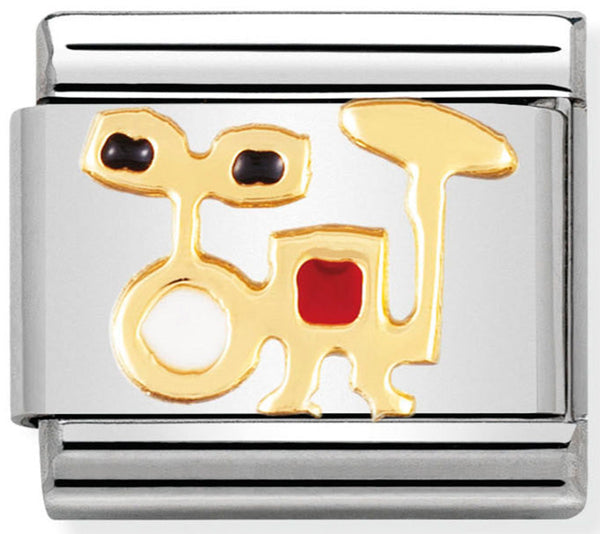 Nomination Drums Enamel Gold Charm 