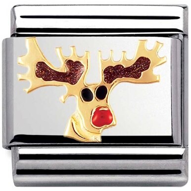 Christmas - Reindeer Gold Charm