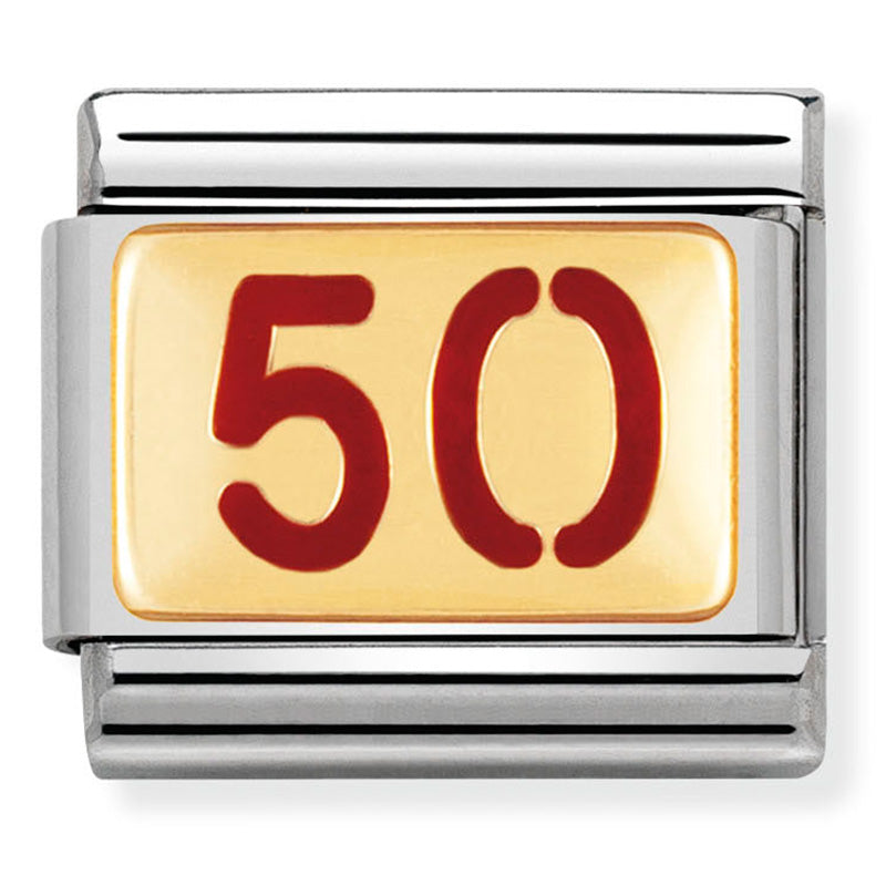 Nomination 50 Red Enamel Gold Charm 