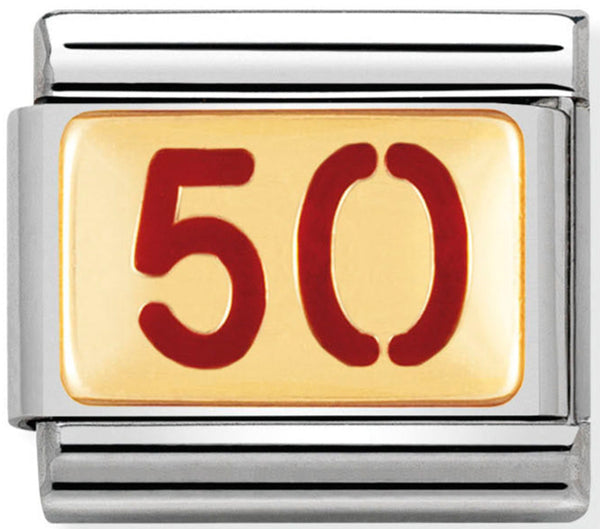 Nomination 50 Red Enamel Gold Charm 