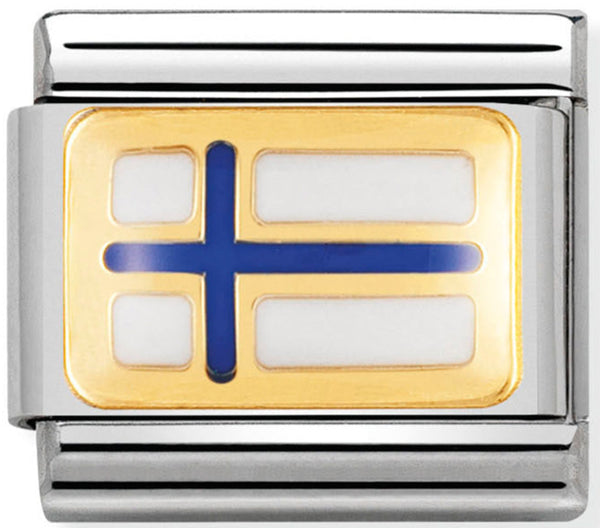Nomination Finland Flag Gold Charm 