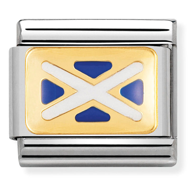 Nomination Scotland Flag Gold Charm 
