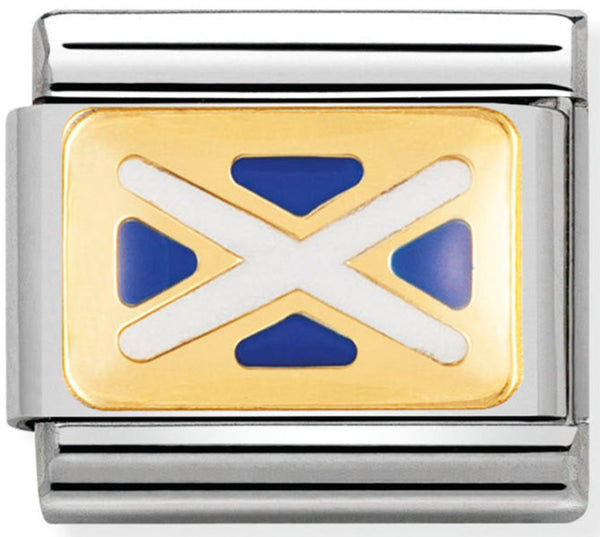 Nomination Scotland Flag Gold Charm 