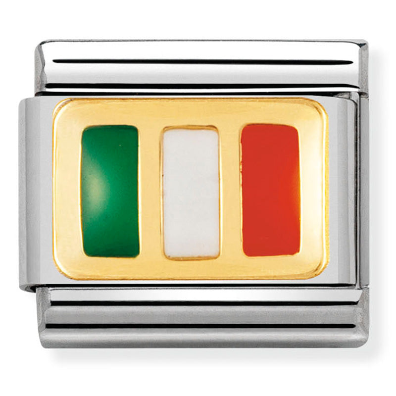 Nomination Ireland Flag Gold Charm 
