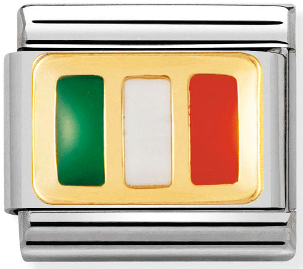 Nomination Ireland Flag Gold Charm 