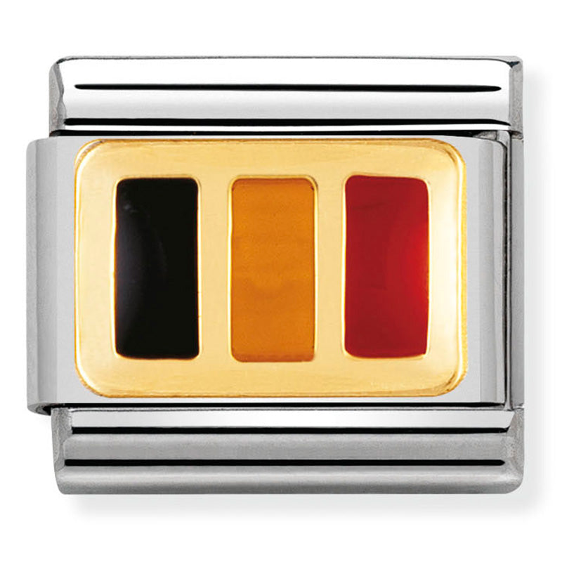 Nomination Belgium Flag Gold Charm