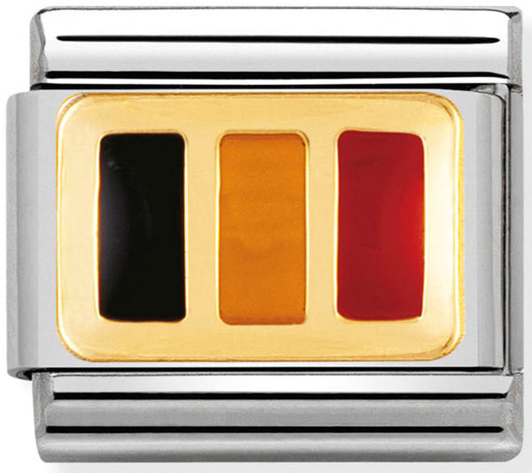 Nomination Belgium Flag Gold Charm