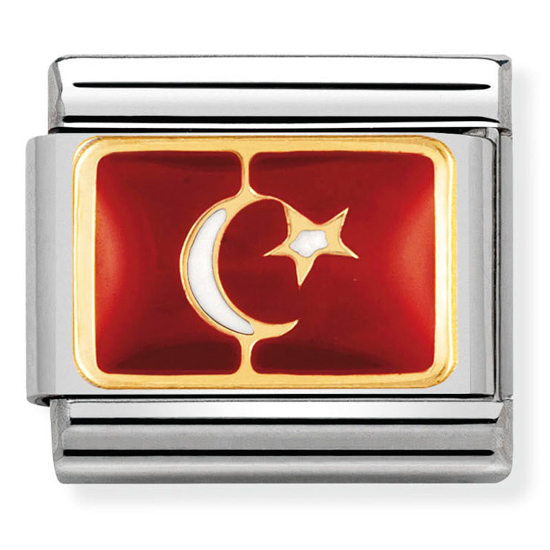 Nomination Turkey Flag Charm