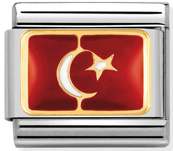 Nomination Turkey Flag Charm