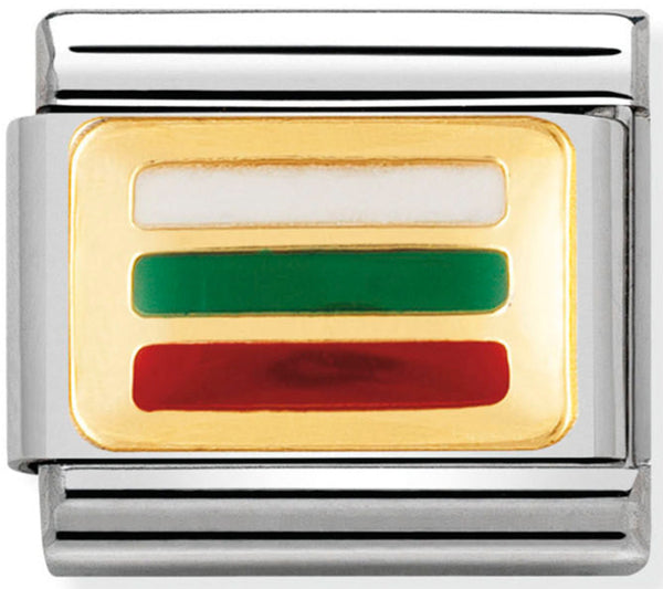 Nomination Bulgaria Flag Gold Charm