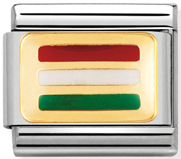 Nomination Hungary Flag Charm
