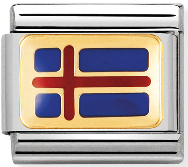 Nomination Iceland Flag Charm