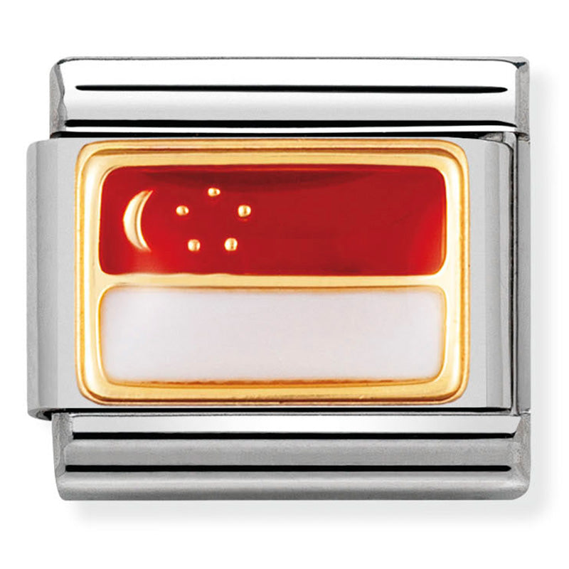 Nomination Singapore Flag Charm