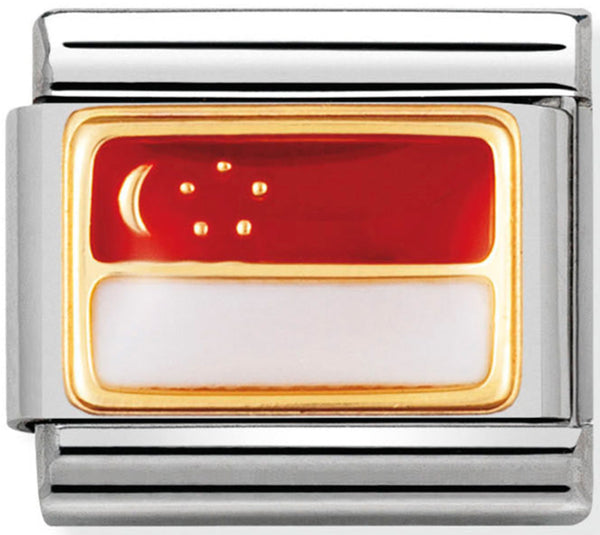 Nomination Singapore Flag Charm