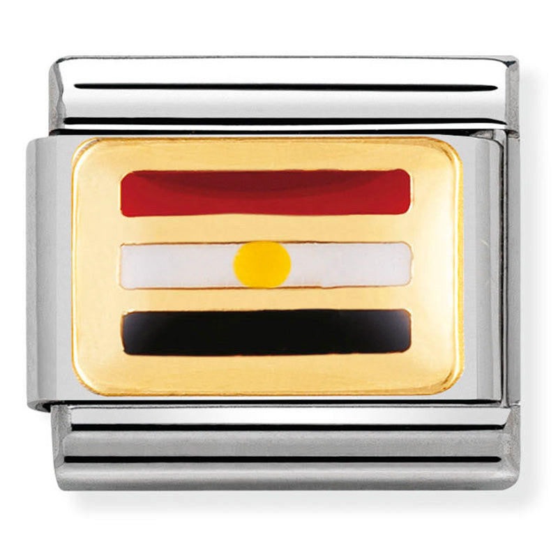 Nomination Egypt Flag Gold Charm