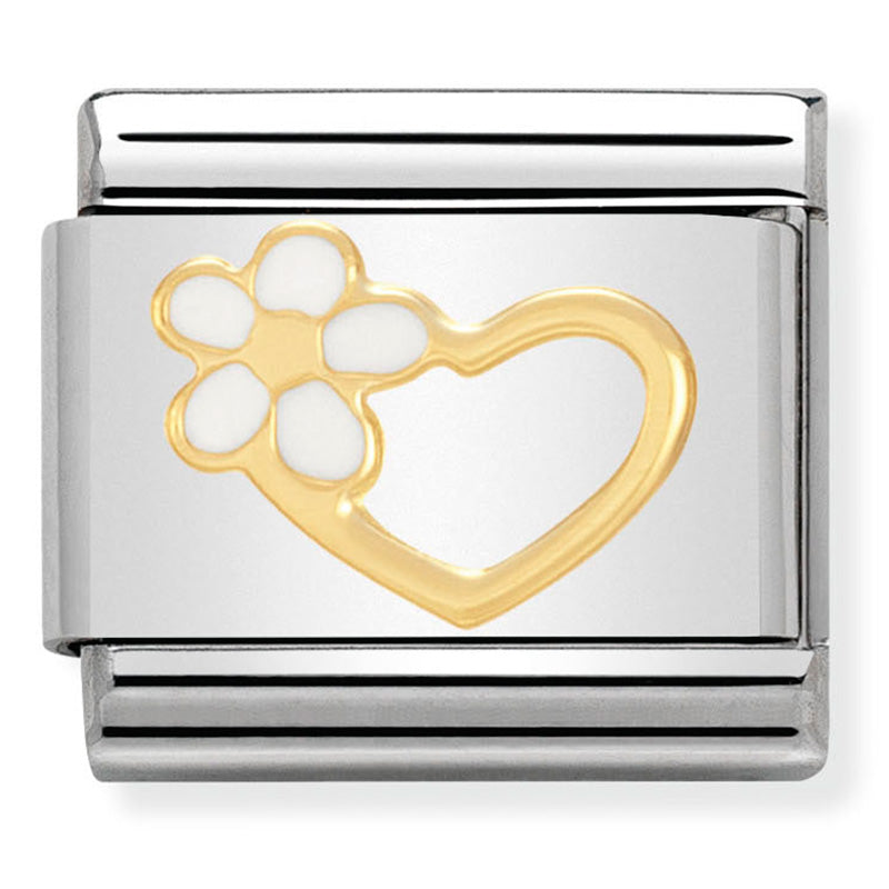 Nomination Daisy Heart Gold Charm