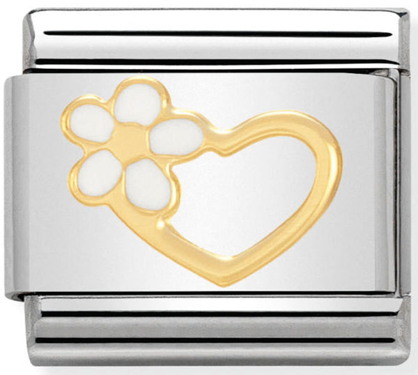 Nomination Daisy Heart Gold Charm
