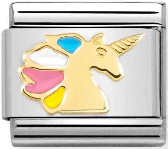 Animals - Multicolour Unicorn Gold Charm