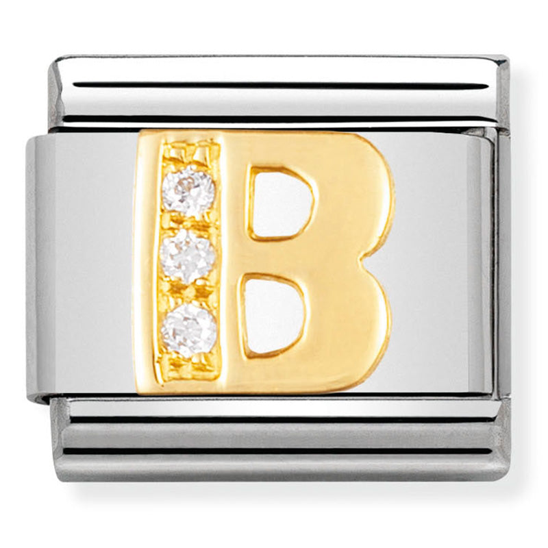 Nomination 030301/02 Letter B Gold Charm
