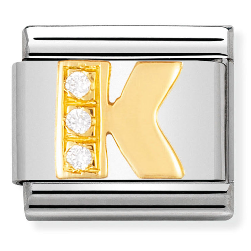 Nomination Letter K Gold Charm