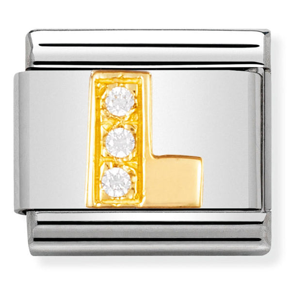 Nomination 030301/12 Letter L Gold Charm