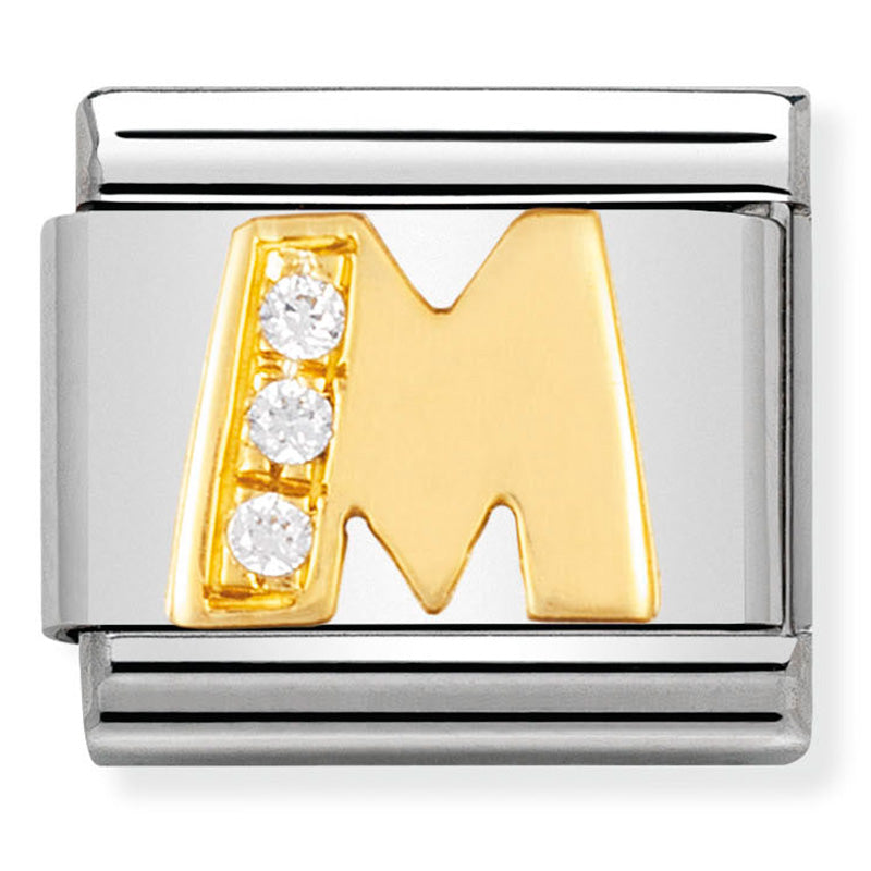 Nomination 030301/13 Letter M Gold Charm