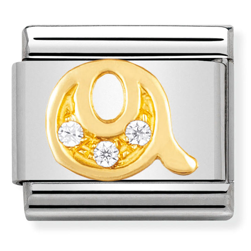 Nomination 030301/17 Letter Q Gold Charm