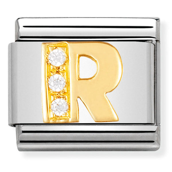 Nomination 030301/18 Letter R Gold Charm