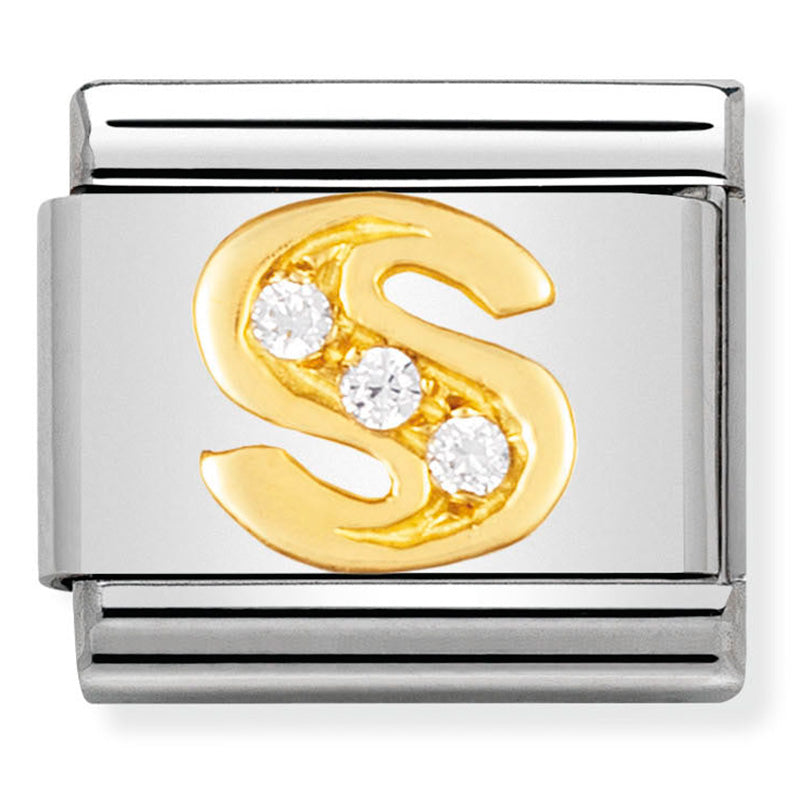 Nomination 030301/19 Letter S Gold Charm