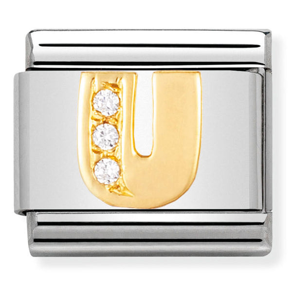 Nomination 030301/21 Letter U  Gold Charm